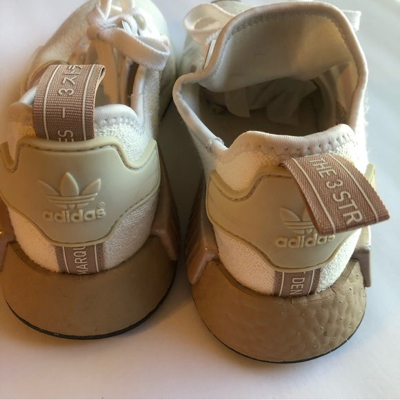 Adidas NMDR1 Shoes Art EE174 womens SZ 9 women’s white blush 3stripe - Picture 2 of 7